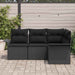 Set de canapele pentru grădină cu pernă 4 pcs Negru Rattan poli - WALTI WALTI