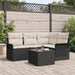 Set de canapele pentru grădină cu pernă 5 pcs Negru Rattan poli - WALTI WALTI