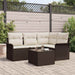 Set de canapele pentru grădină cu pernă 5 pcs Maro Rattan poli - WALTI WALTI