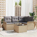 Set de canapele pentru grădină cu pernă 5 pcs Bej Rattan poli - WALTI WALTI