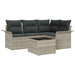 Set de canapele pentru grădină 5 pcs Gri deschis Rattan poli - WALTI WALTI