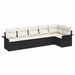 Set de canapele pentru grădină cu pernă 6 pcs Negru Rattan poli - WALTI WALTI