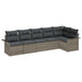 Set de canapele pentru grădină cu pernă 6 pcs Gri Rattan poli - WALTI WALTI