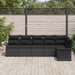Set de canapele pentru grădină cu pernă 6 pcs Negru Rattan poli - WALTI WALTI