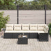 Set de canapele pentru grădină cu pernă 7 pcs Negru Rattan poli - WALTI WALTI