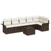 Set de canapele pentru grădină cu pernă 7 pcs Maro Rattan poli - WALTI WALTI