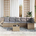 Set de canapele pentru grădină cu pernă 7 pcs Bej Rattan poli - WALTI WALTI