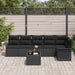 Set de canapele pentru grădină cu pernă 7 pcs Negru Rattan poli - WALTI WALTI