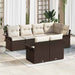 Set de canapele pentru grădină cu pernă 7 pcs Maro Rattan poli - WALTI WALTI