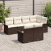 Set de canapele pentru grădină cu pernă 7 pcs Maro Rattan poli - WALTI WALTI