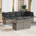 Set de canapele pentru grădină cu pernă 7 pcs Gri Rattan poli - WALTI WALTI