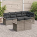 Set de canapele pentru grădină cu pernă 7 pcs Gri Rattan poli - WALTI WALTI