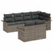 Set de canapele pentru grădină cu pernă 7 pcs Gri Rattan poli - WALTI WALTI