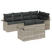 Set de canapele pentru grădină 7 pcs Gri deschis Rattan poli - WALTI WALTI