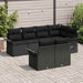 Set de canapele pentru grădină cu pernă 7 pcs Negru Rattan poli - WALTI WALTI