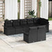 Set de canapele pentru grădină cu pernă 8 pcs Negru Rattan poli - WALTI WALTI
