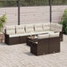 Set de canapele pentru grădină cu pernă 9 pcs Maro Rattan poli - WALTI WALTI