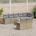 Set de canapele pentru grădină cu pernă 9 pcs Bej Rattan poli - WALTI WALTI