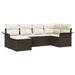 Set de canapele pentru grădină cu pernă 6 pcs Maro Rattan poli - WALTI WALTI