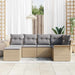 Set de canapele pentru grădină cu pernă 6 pcs Bej Rattan poli - WALTI WALTI