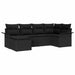 Set de canapele pentru grădină cu pernă 6 pcs Negru Rattan poli - WALTI WALTI