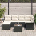 Set de canapele pentru grădină cu pernă 7 pcs Negru Rattan poli - WALTI WALTI