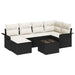 Set de canapele pentru grădină cu pernă 7 pcs Negru Rattan poli - WALTI WALTI