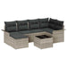Set de canapele pentru grădină 7 pcs Gri deschis Rattan poli - WALTI WALTI