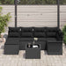 Set de canapele pentru grădină cu pernă 7 pcs Negru Rattan poli - WALTI WALTI