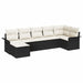 Set de canapele pentru grădină cu pernă 7 pcs Negru Rattan poli - WALTI WALTI