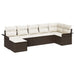 Set de canapele pentru grădină cu pernă 7 pcs Maro Rattan poli - WALTI WALTI