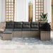Set de canapele pentru grădină cu pernă 7 pcs Gri Rattan poli - WALTI WALTI