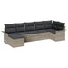 Set de canapele pentru grădină 7 pcs Gri deschis Rattan poli - WALTI WALTI