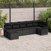 Set de canapele pentru grădină cu pernă 7 pcs Negru Rattan poli - WALTI WALTI