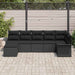 Set de canapele pentru grădină cu pernă 7 pcs Negru Rattan poli - WALTI WALTI