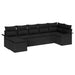 Set de canapele pentru grădină cu pernă 7 pcs Negru Rattan poli - WALTI WALTI
