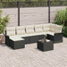 Set de canapele pentru grădină cu pernă 8 pcs Negru Rattan poli - WALTI WALTI