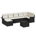 Set de canapele pentru grădină cu pernă 8 pcs Negru Rattan poli - WALTI WALTI