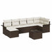 Set de canapele pentru grădină cu pernă 8 pcs Maro Rattan poli - WALTI WALTI