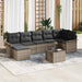 Set de canapele pentru grădină cu pernă 8 pcs Gri Rattan poli - WALTI WALTI