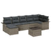 Set de canapele pentru grădină cu pernă 8 pcs Gri Rattan poli - WALTI WALTI