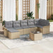 Set de canapele pentru grădină cu pernă 8 pcs Bej Rattan poli - WALTI WALTI