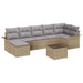Set de canapele pentru grădină cu pernă 8 pcs Bej Rattan poli - WALTI WALTI