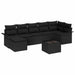 Set de canapele pentru grădină cu pernă 8 pcs Negru Rattan poli - WALTI WALTI