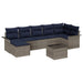 Set de canapele pentru grădină cu pernă 8 pcs Gri Rattan poli - WALTI WALTI