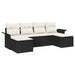Set de canapele pentru grădină cu pernă 6 pcs Negru Rattan poli - WALTI WALTI