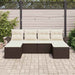 Set de canapele pentru grădină cu pernă 6 pcs Maro Rattan poli - WALTI WALTI