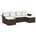 Set de canapele pentru grădină cu pernă 6 pcs Maro Rattan poli - WALTI WALTI