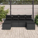 Set de canapele pentru grădină cu pernă 6 pcs Negru Rattan poli - WALTI WALTI
