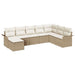 Set de canapele pentru grădină cu pernă 8 pcs Bej Rattan poli - WALTI WALTI